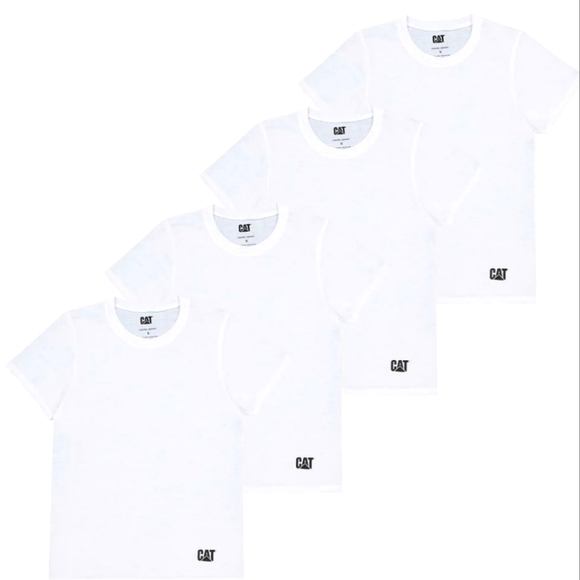 Cat Men's 4 Pack Crew Shirts Large - Picture 1 of 2